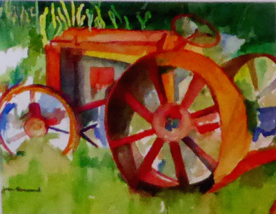 OldTractor Watercolor collage